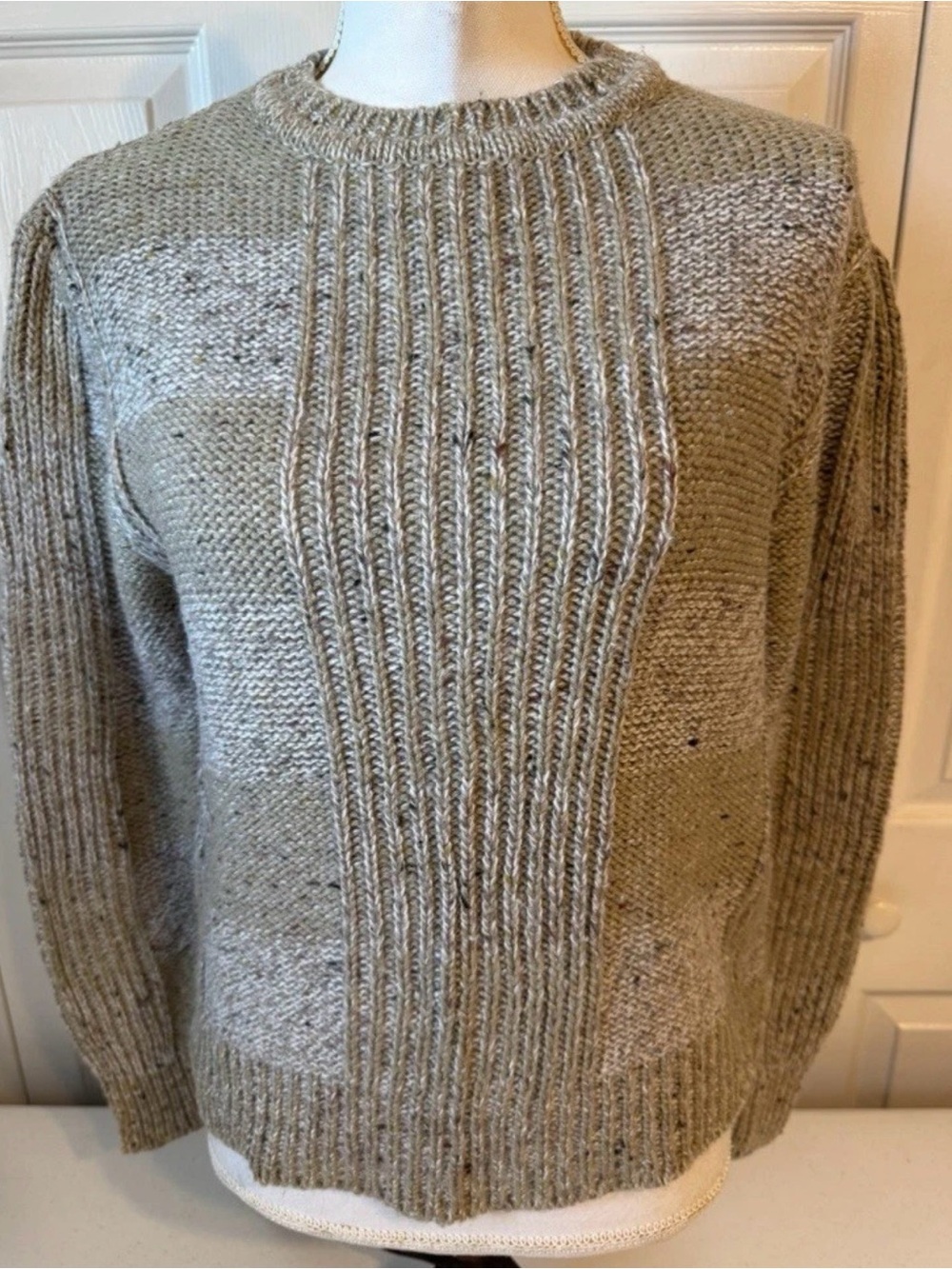 Vintage Robin Hill Wool Blend Crewneck Large Brown tones